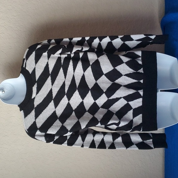 Disney Womens Multicolor Mickey Mouse Argyle Knitted Pullover Sweater XS - Picture 3 of 5